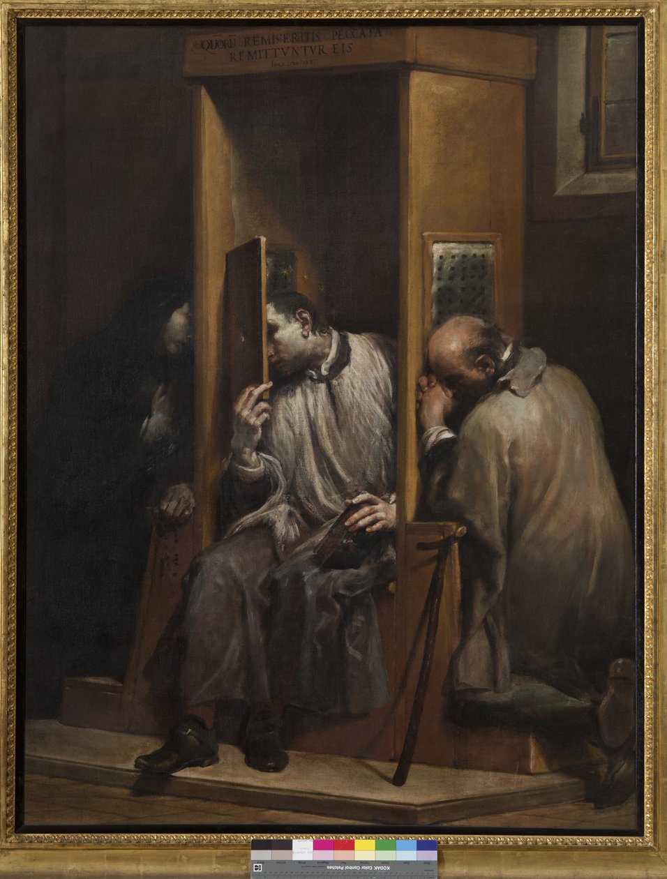 Pyhä Johannes Nepomuk kuulee tunnustuksen Böömin kuningattarelta 1729-41 tekijältä Giuseppe Maria Crespi