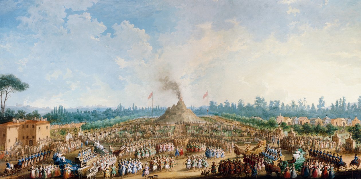 Juhla Cascinessa Ferdinand III:n, tulivuoren, kunniaksi tekijältä Giuseppe Maria Terreni
