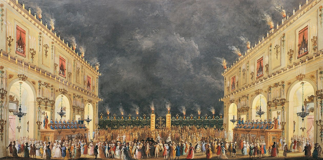 Italia, Firenze, festivaali Cascinessa Lorrainelaisen Ferdinand III:n kunniaksi tekijältä Giuseppe Maria Terreni