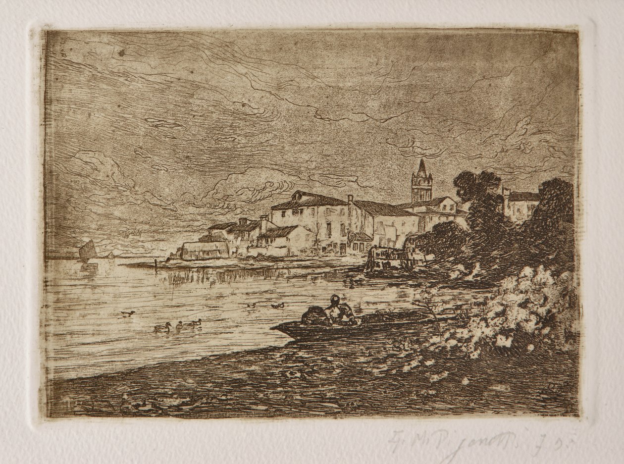 Llacuna veneciana (aiguafort i aiguatinta sobre paper blanc) finlandès tekijältä Giuseppe Miti Zanetti