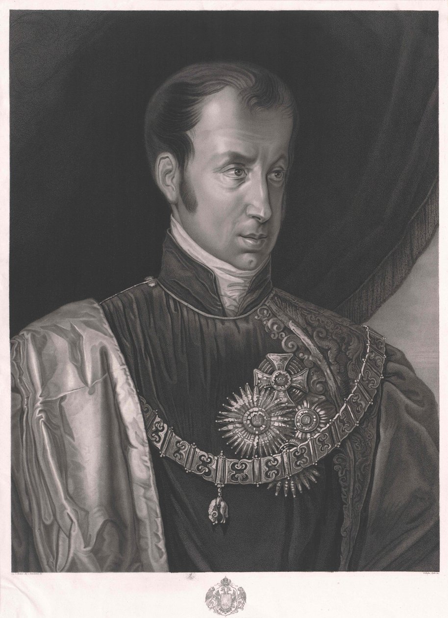 Itävallan keisari Ferdinand I (tulosta) tekijältä Giuseppe Molteni