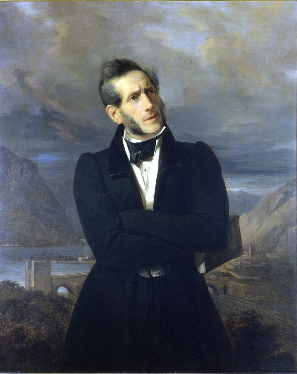 Alessandro Manzonin muotokuva. Moltenin maalaus. 1800-luvulla. tekijältä Giuseppe Molteni
