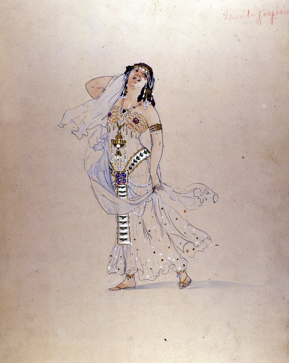 Giuseppe Palantin (1881-1946) Richard Strauss ”” ”Salomè” ”puku Milanon La Scala -teatteriin vuonna 1912. tekijältä Giuseppe Palanti