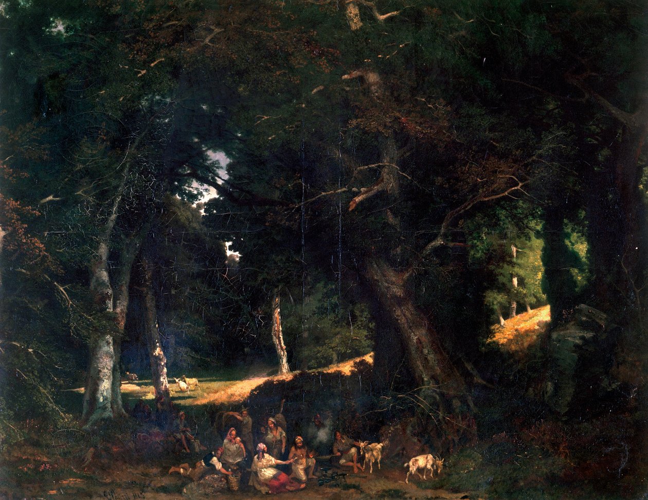 Metsä, maalannut Giuseppe Palizzi tekijältä Giuseppe Palizzi
