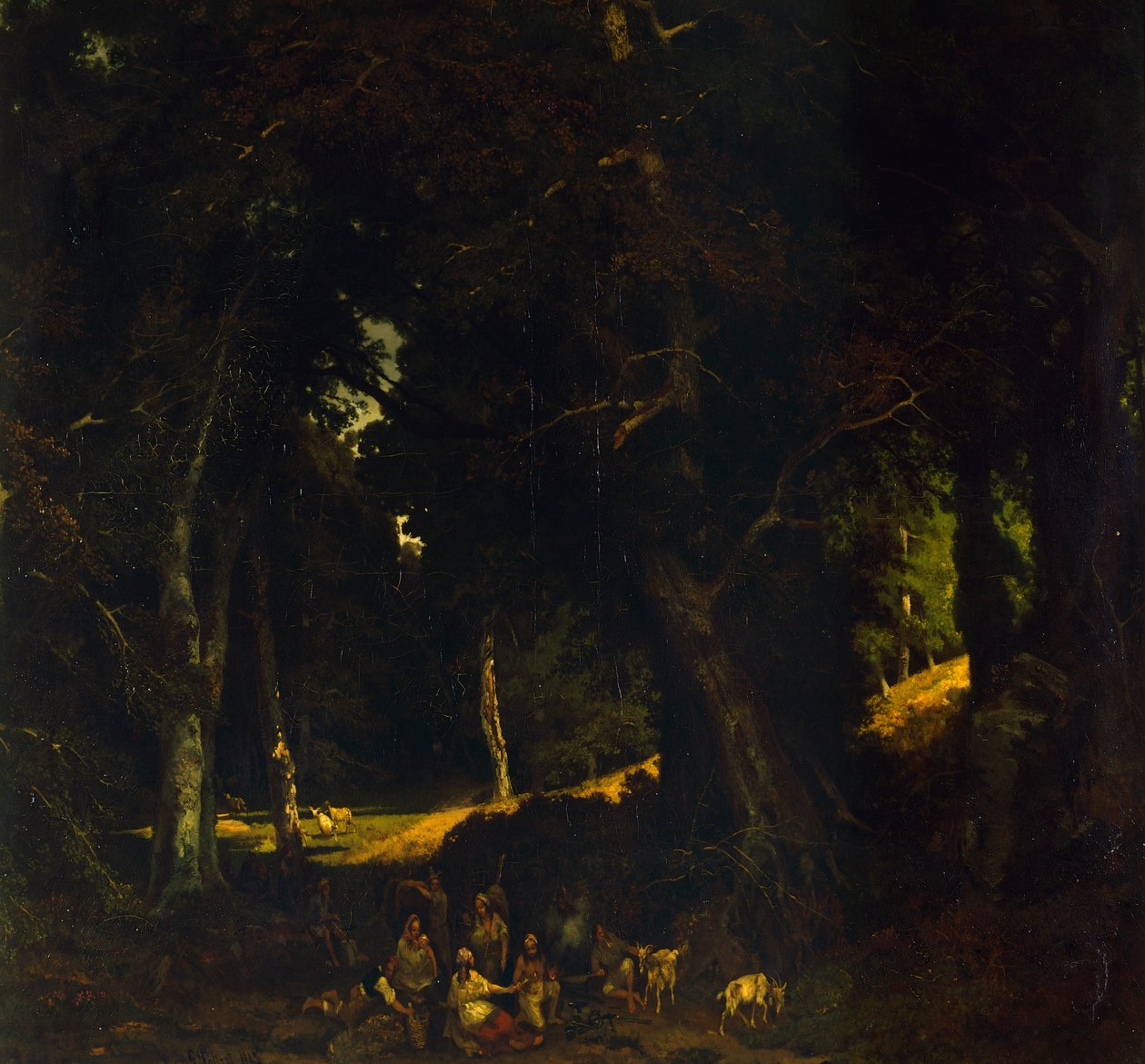 Gypsy Campment, kirjoittanut Giuseppe Palizzi tekijältä Giuseppe Palizzi