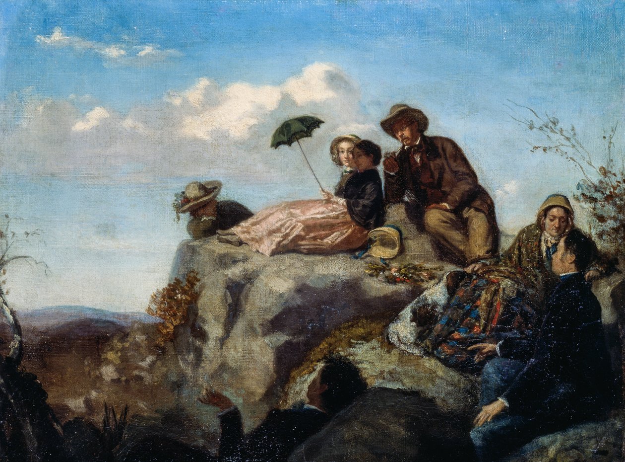 Piknik (öljy kankaalle) tekijältä Giuseppe Palizzi