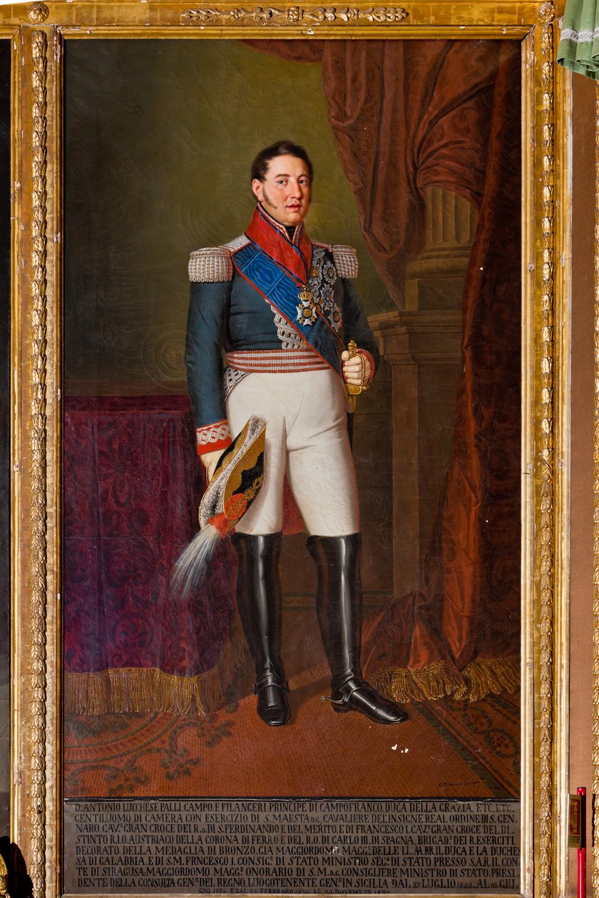 Valtakunnan kenraaliluutnantti Antonio Lucchesi Palli (öljy kankaalle) tekijältä Giuseppe Patania