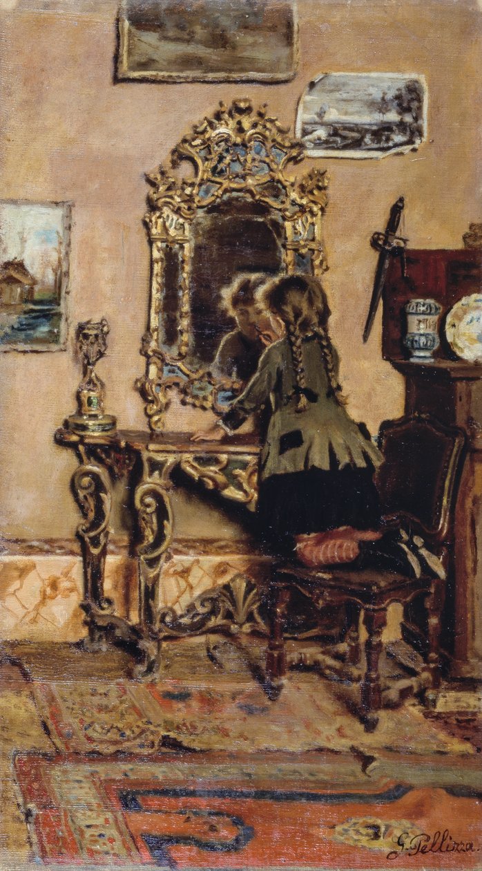 Pieni kunnianhimoinen tyttö tekijältä Giuseppe Pellizza da Volpedo