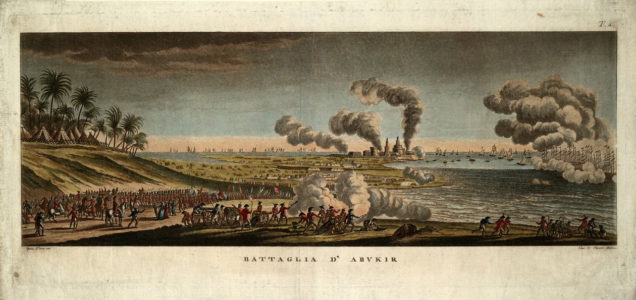 Abukirin taistelu 25. heinäkuuta 1799 1799 tekijältä Giuseppe Pera