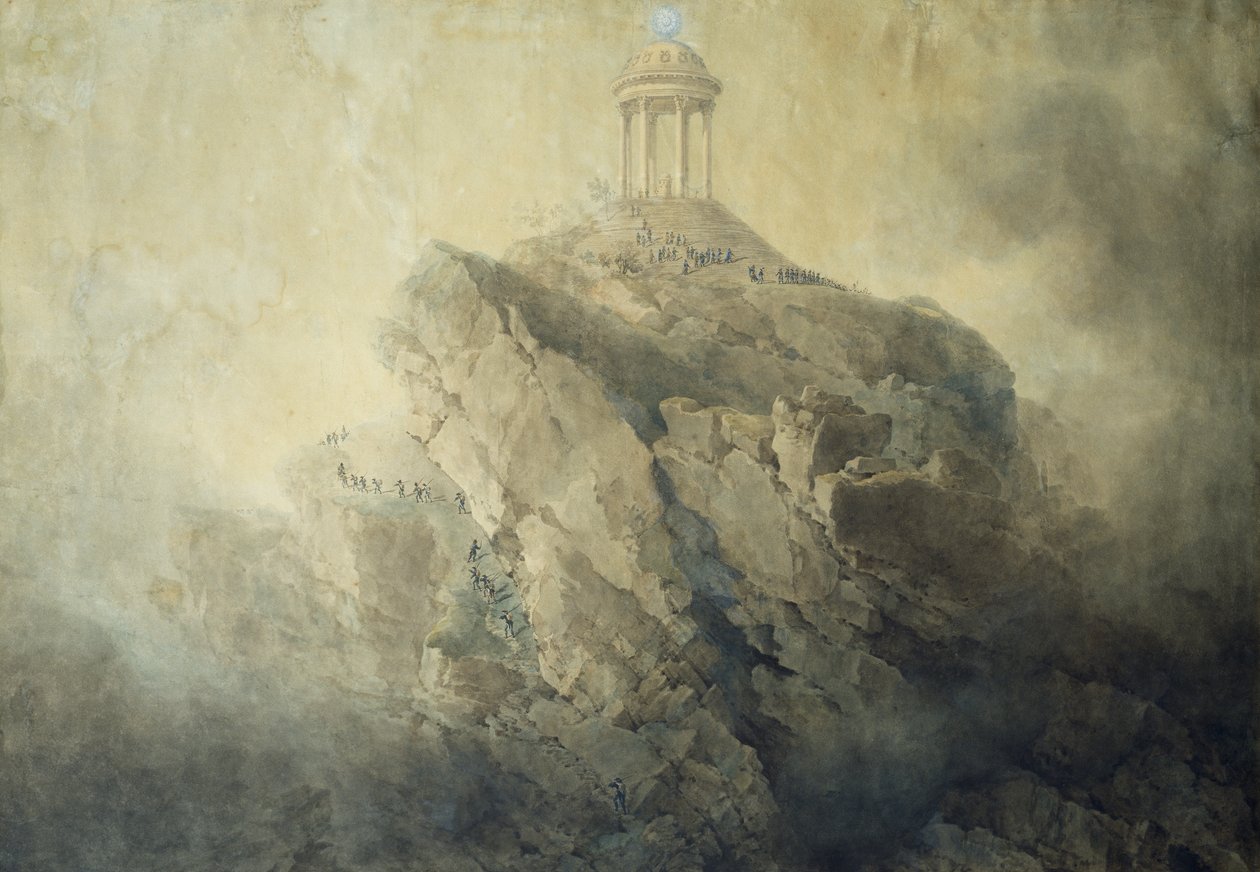 Napoleonin allegoria, Giuseppe Pietro Bagetti (1764-1831), akvarelli paperille tekijältä Giuseppe Pietro Bagetti