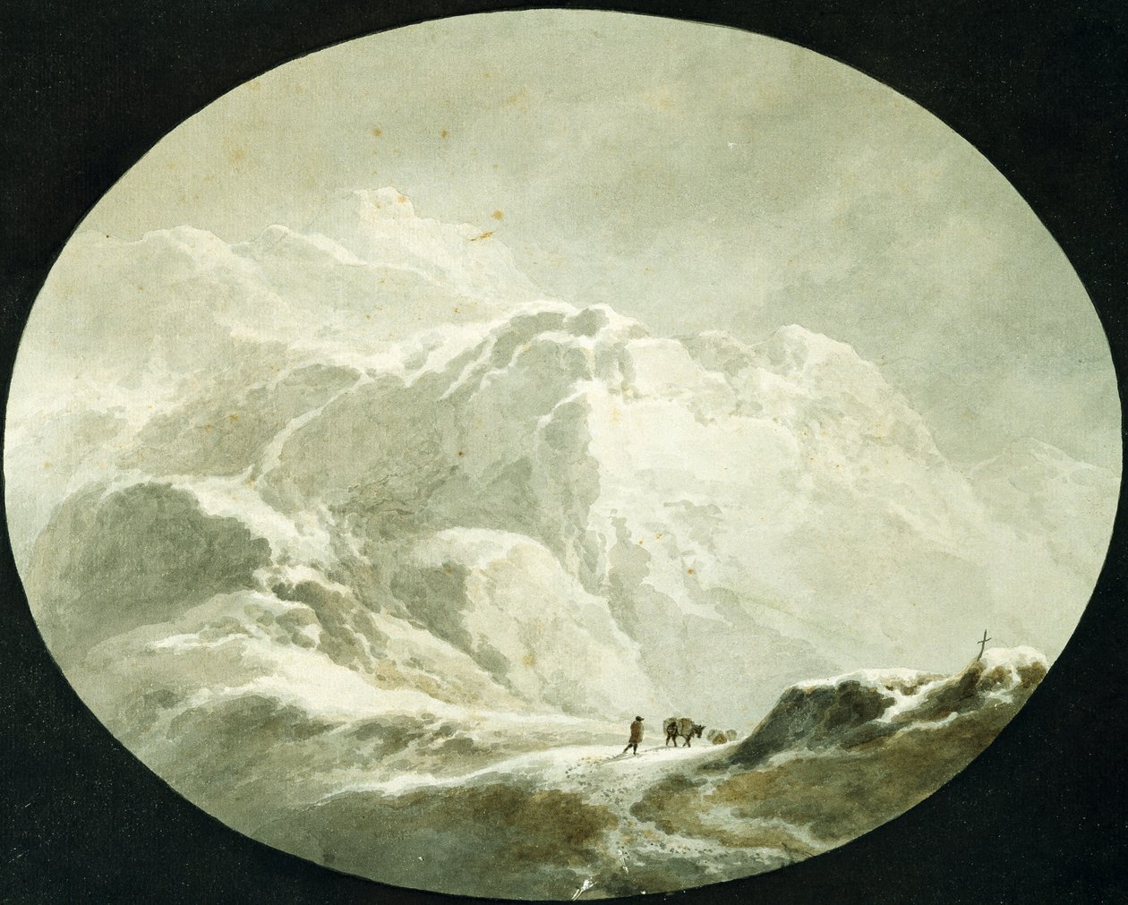 Luminen alppisola, kirjoittanut Giuseppe Pietro Bagetti (1764-1831) tekijältä Giuseppe Pietro Bagetti