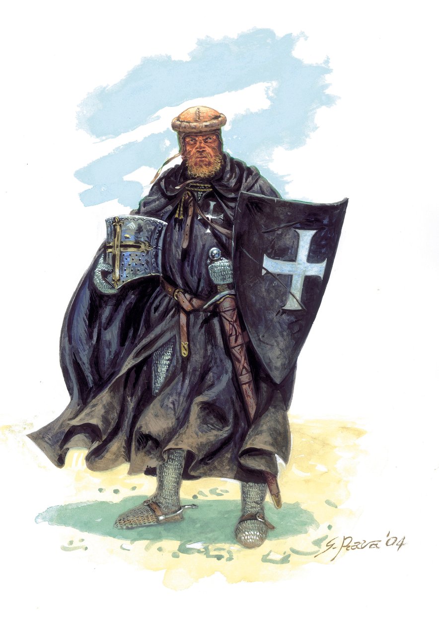 Jerusalemin Johanneksen ritarikunnan sotilas (Hospitallers) - Knights Hospitaller (Knights of St John) - tekijältä Giuseppe Rava