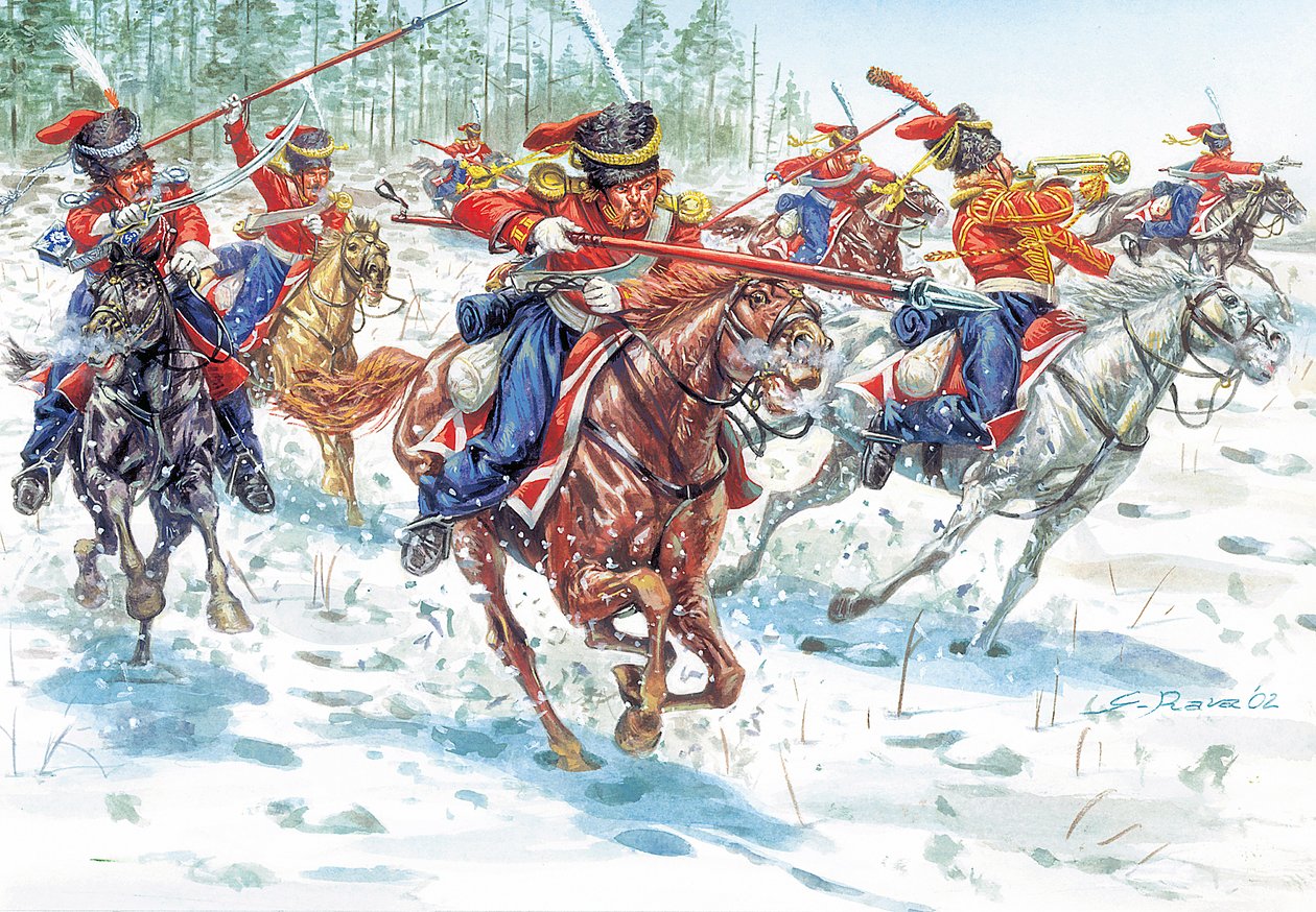 First Empire: Venäjän keisarillisen armeijan kasakat - Ensimmäinen keisarikunta: Venäjän keisarilliset kasakat - Kuvitus: Giuseppe Rava tekijältä Giuseppe Rava
