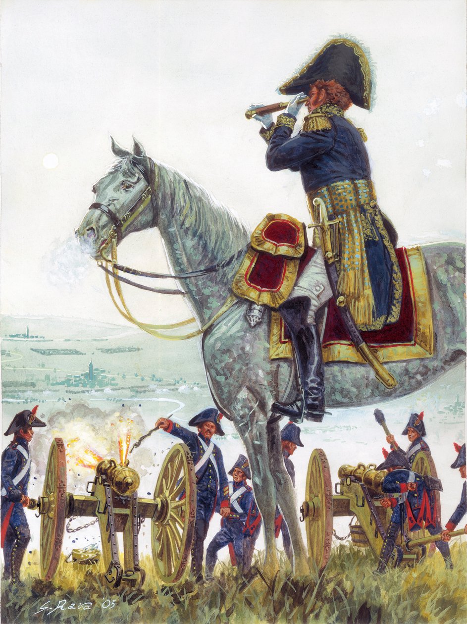 Ensimmäinen valtakunta: "Kenraali Michel Marie Claparede Austerlitzin taistelussa 1805" Ensimmäinen valtakunta: ranskalainen kenraali Michel Marie Claparede Austerlitzin taistelussa 1805 - Kuvitus: Giuseppe Rava tekijältä Giuseppe Rava