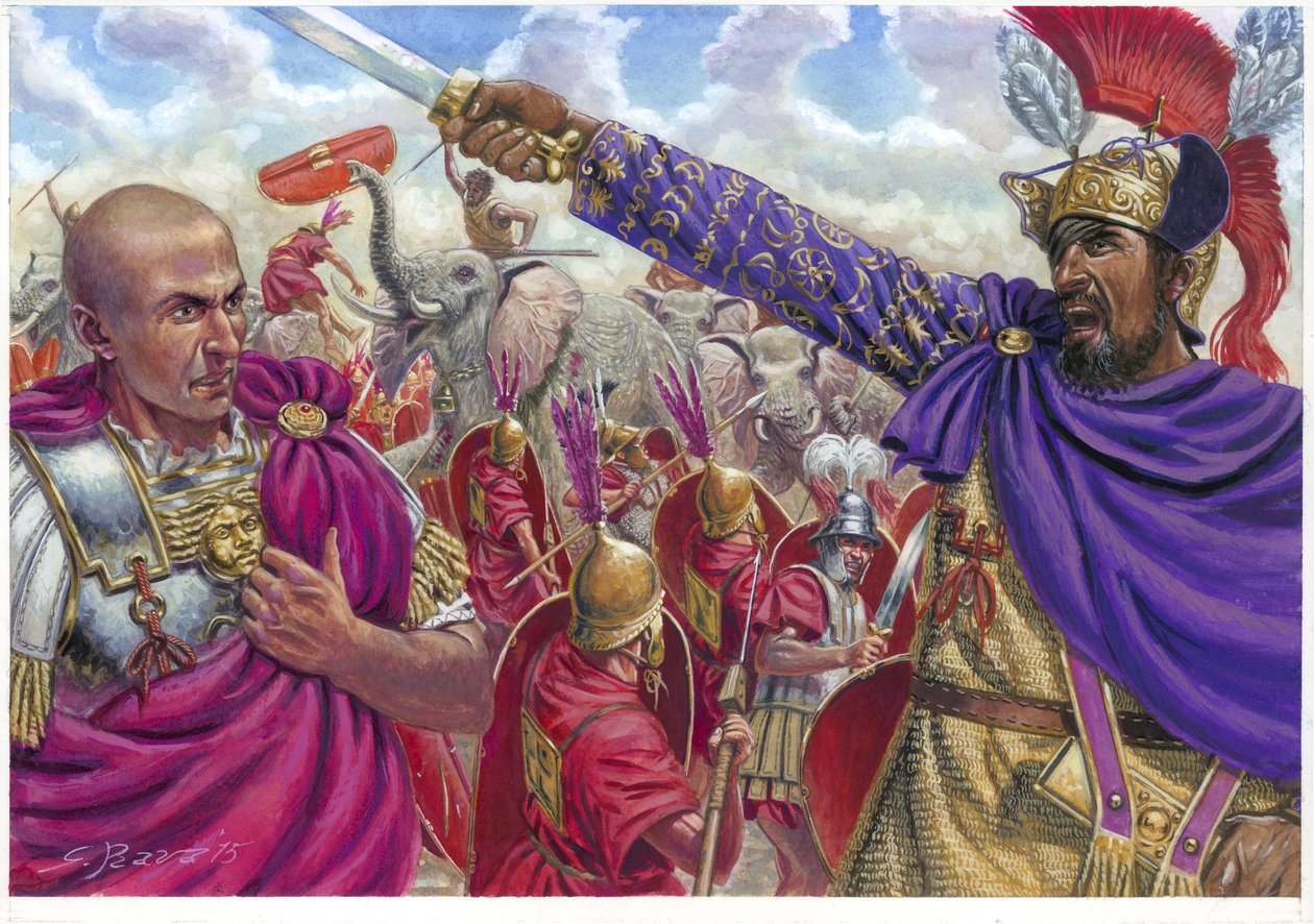 Scipio Africanus ja Hannibal - Kuvitus: Giuseppe Rava tekijältä Giuseppe Rava