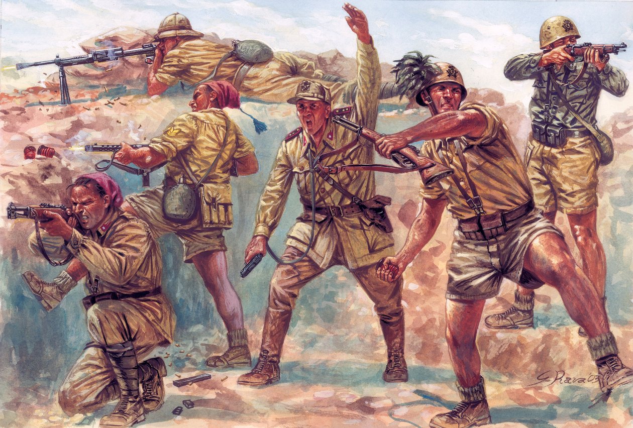 Toinen maailmansota: Italian bersaglieri Libyassa Italian miehityksen aikana vuosina 1934-1943 - WWII: Italian bersaglieri Italian miehityksen aikana Libyassa tekijältä Giuseppe Rava