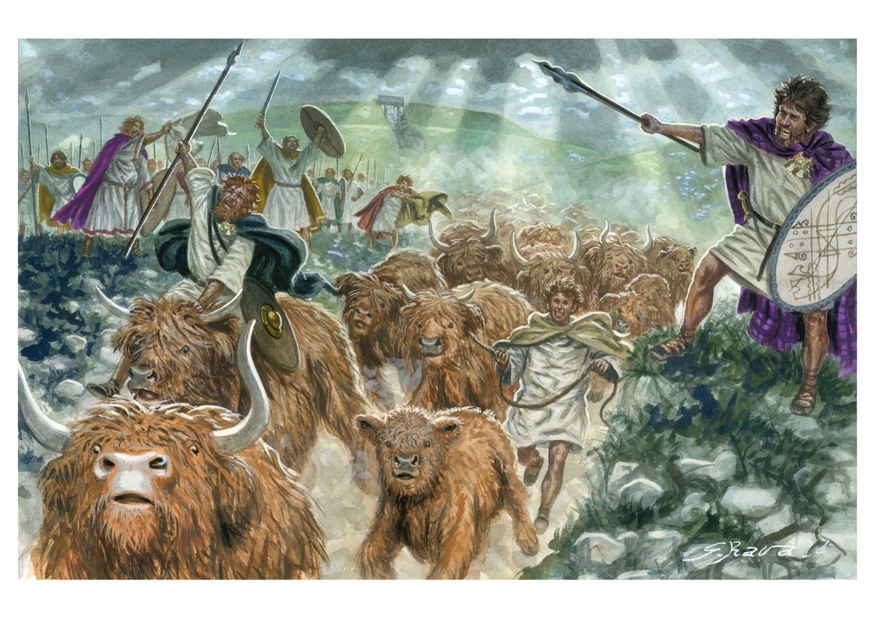 Tain Bo Cuailnge The Cattle Raid of Cooley (Cooleyn karjanryöstö) tekijältä Giuseppe Rava