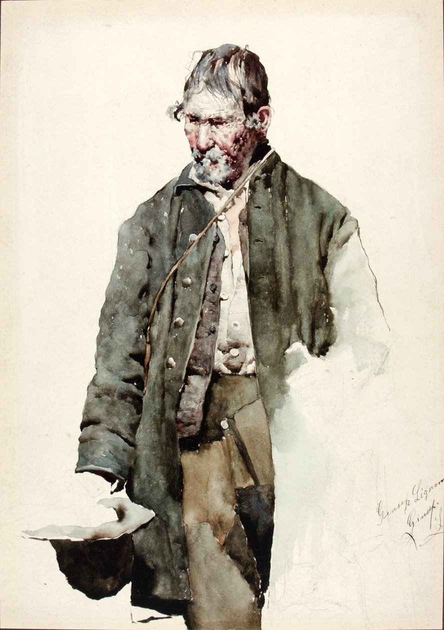Tutkimus vanhasta miehestä, 1800-luvun loppu - 1900-luvun alku. tekijältä Giuseppe Signorini