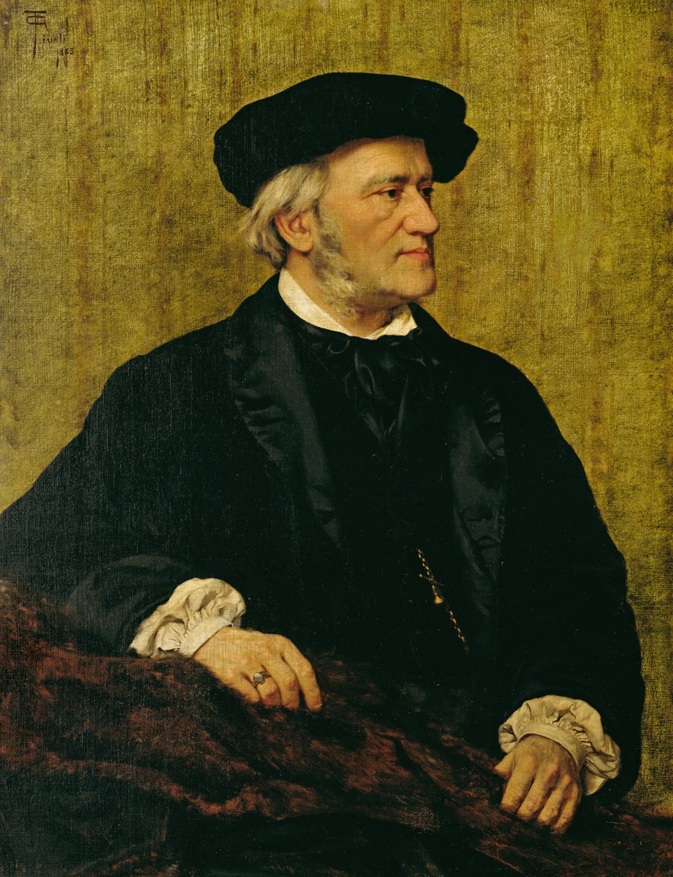 Richard Wagnerin (1813-83) muotokuva 1883 (öljy kankaalle) tekijältä Giuseppe Tivoli