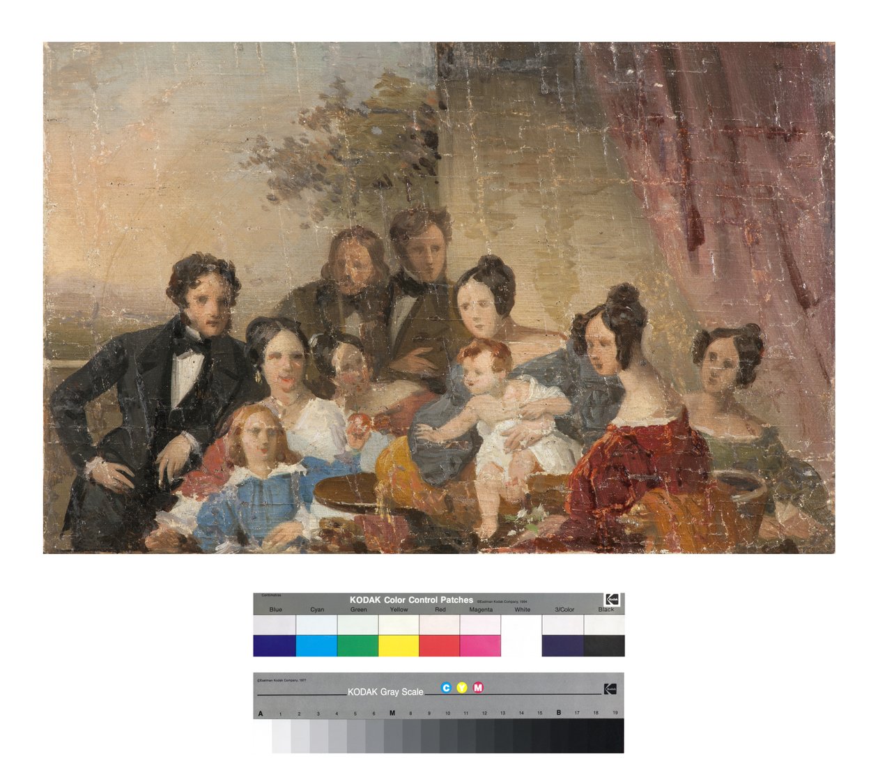 Sinigallian perhe, luonnos, 1840-luku tekijältä Giuseppe Tominz