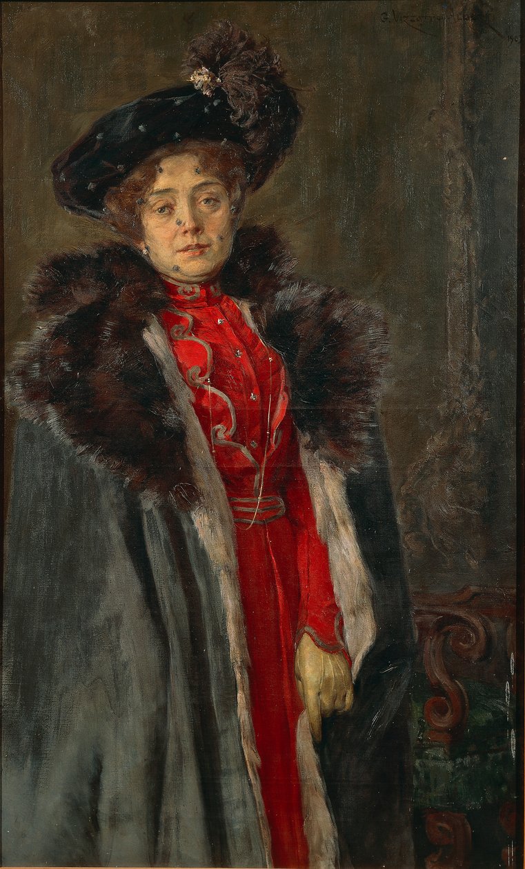 Giuseppe Vizzotto Albertin vaimon muotokuva, öljy kankaalle tekijältä Giuseppe Vizzotto Alberti
