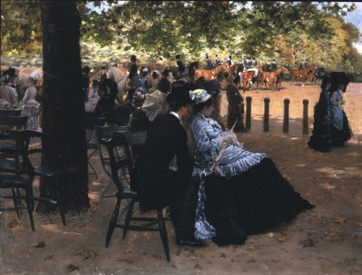 Fliraatio, Hyde Park tekijältä Giuseppe de Nittis