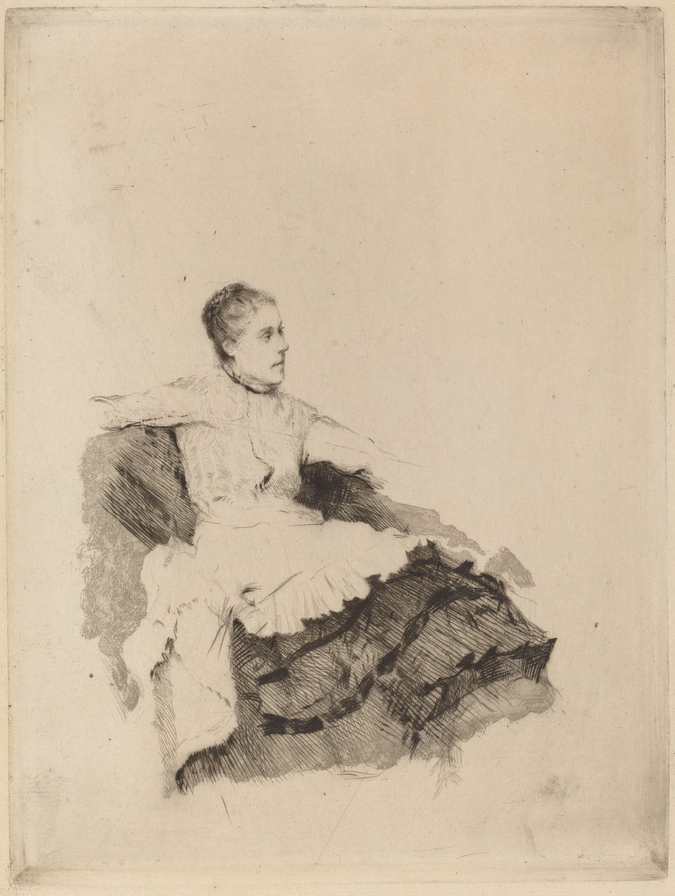 Madame de Nittisin muotokuva ("Huomio") tekijältä Giuseppe de Nittis