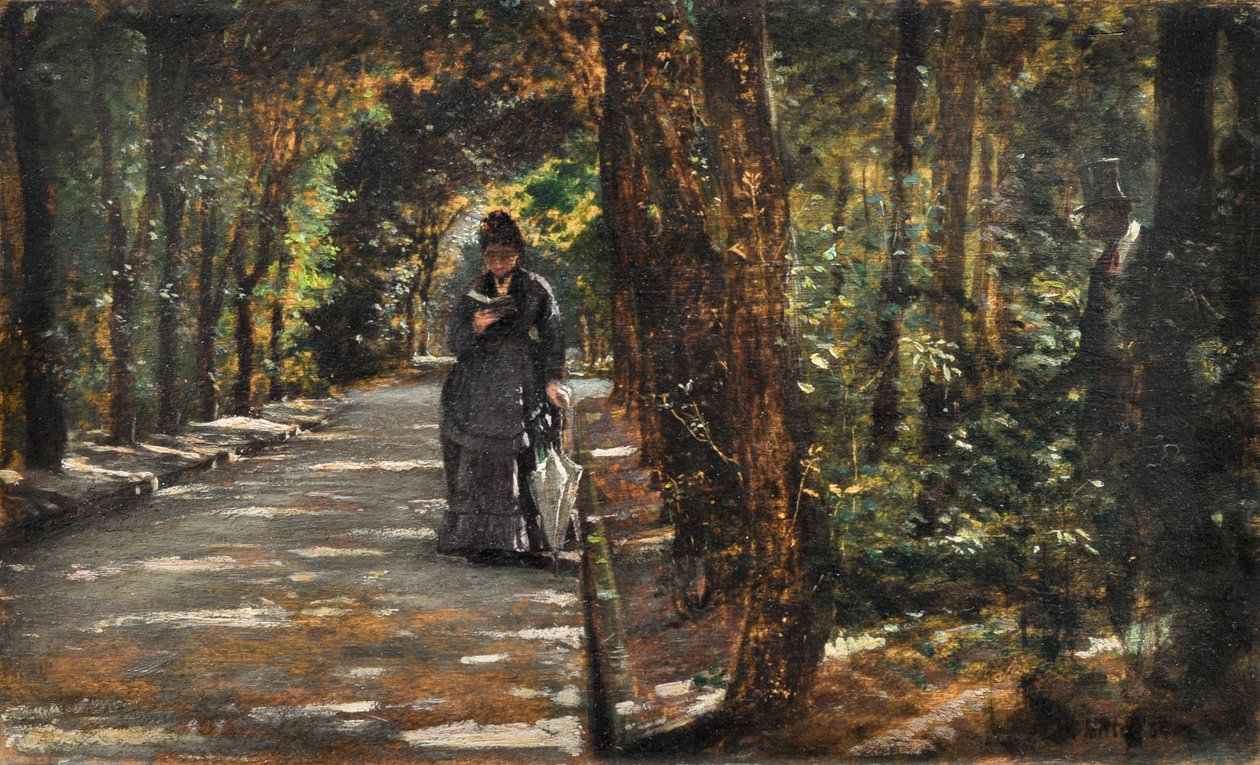 Nimittäminen Porticin metsässä tekijältä Giuseppe or Joseph de Nittis