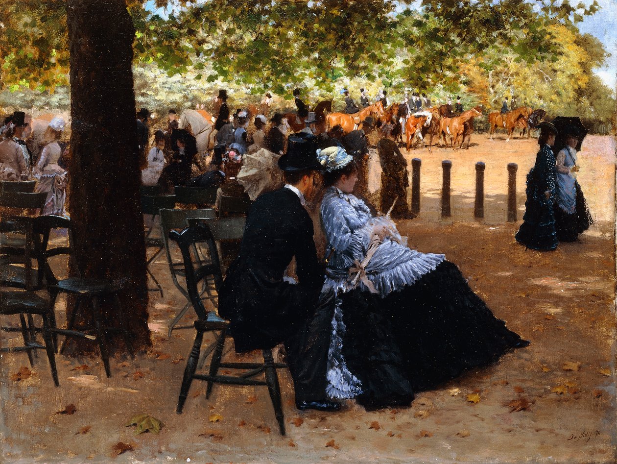 Kilparadalla, 1874 tekijältä Giuseppe or Joseph de Nittis