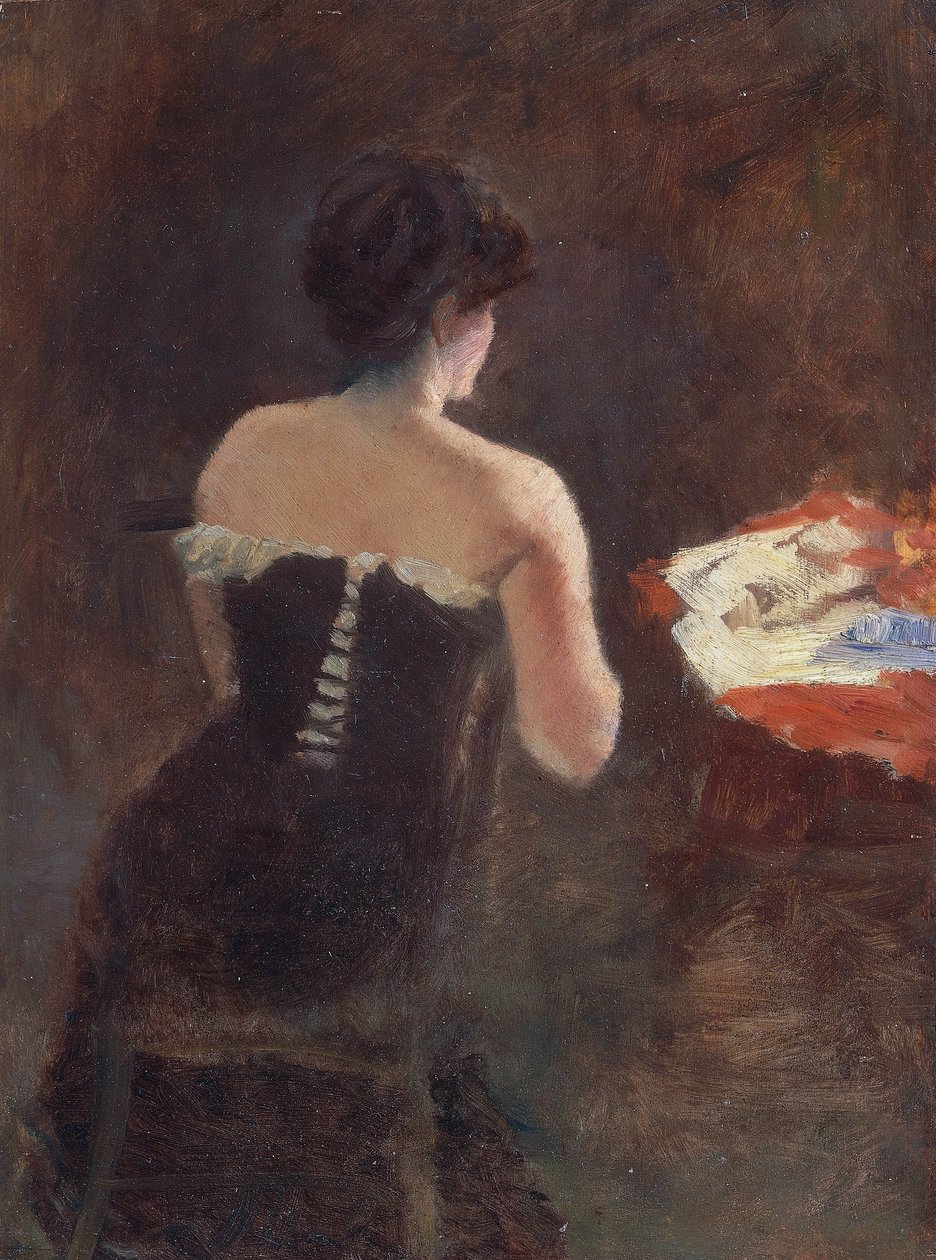Naisen selkä tekijältä Giuseppe or Joseph de Nittis
