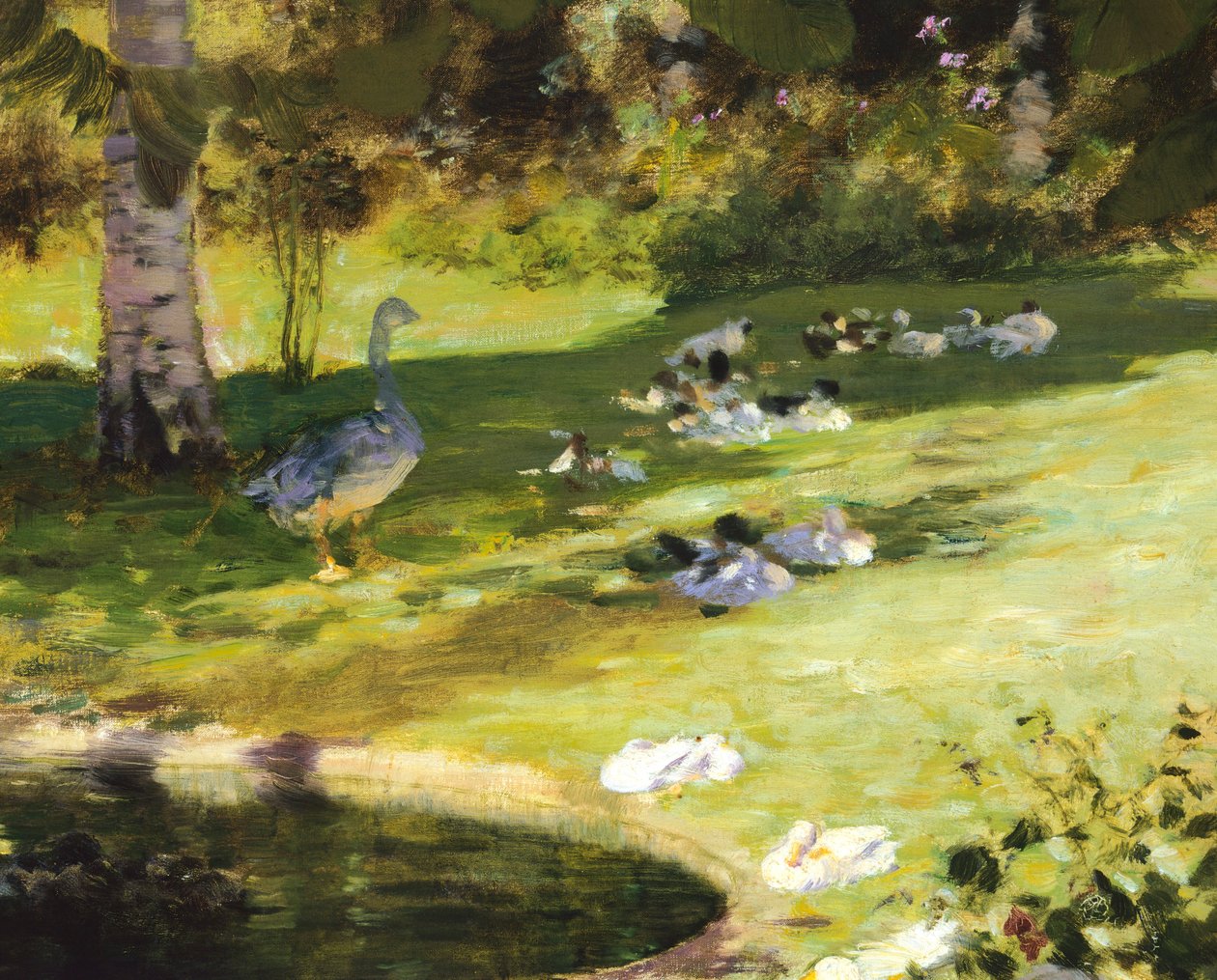 Aamiainen puutarhassa, kirjoittanut Giuseppe de Nittis, yksityiskohta tekijältä Giuseppe or Joseph de Nittis