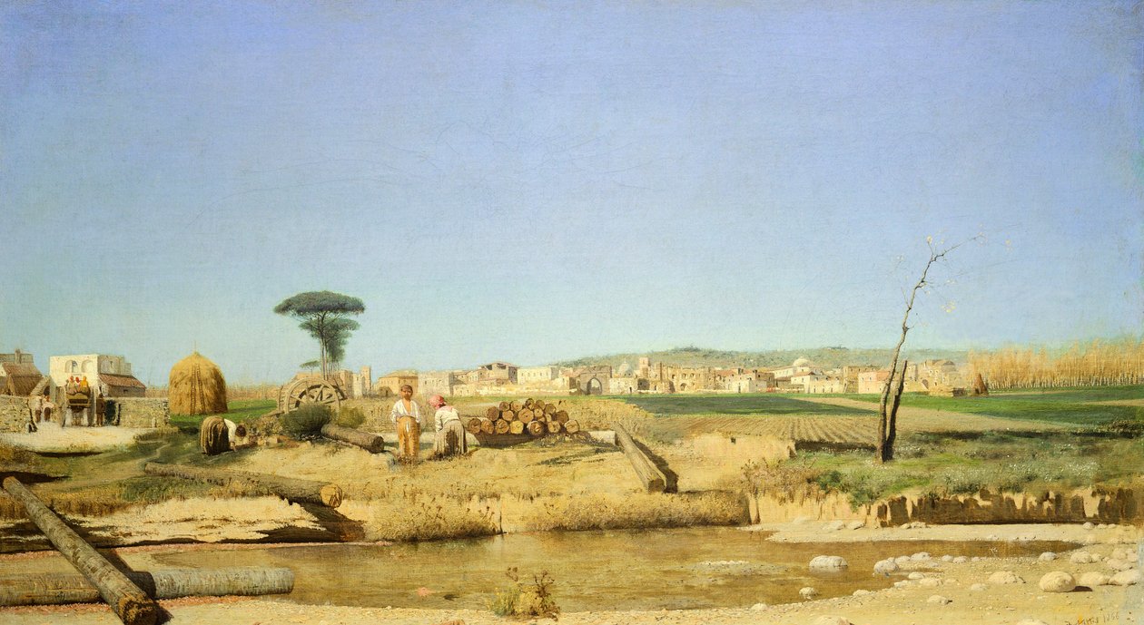 Maalaistalo lähellä Napolia tekijältä Giuseppe or Joseph de Nittis