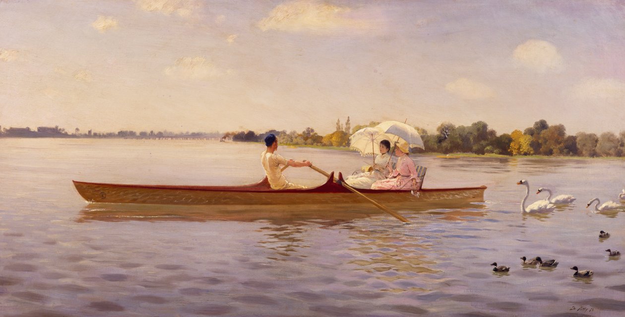 On Thames, Giuseppe de Nittis (1846-1884) tekijältä Giuseppe or Joseph de Nittis