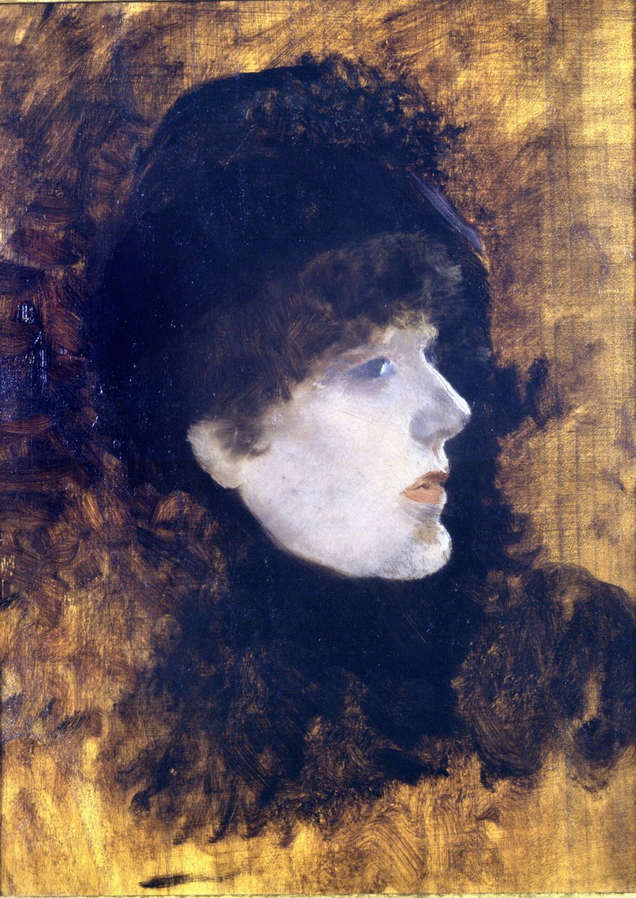 Henriette Rosine Bernardin muotokuva Sarah Bernhardtissa (1844-1923) - kirjoittanut De Nittis tekijältä Giuseppe or Joseph de Nittis