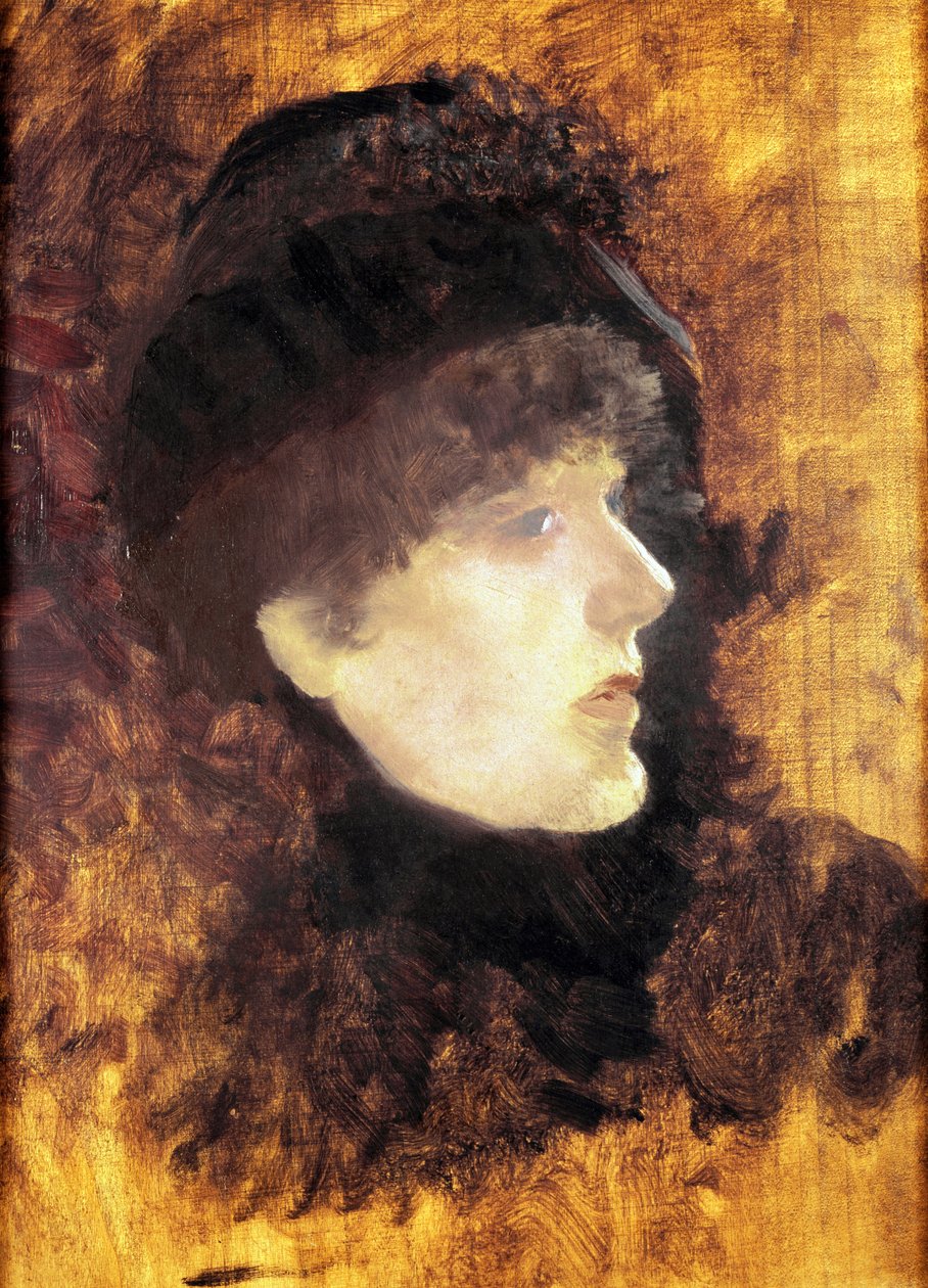 Sarah Bernhardtin muotokuva. Giuseppe De Nittisin (1846-1884) maalaus tekijältä Giuseppe or Joseph de Nittis