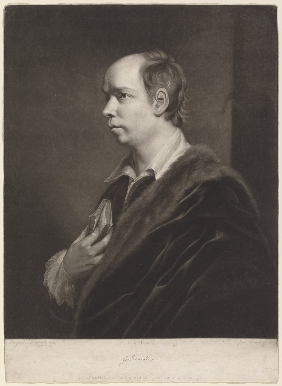 Oliver Goldsmith tekijältä Giuseppi Filippo Liberati Marchi after Sir Joshua Reynolds