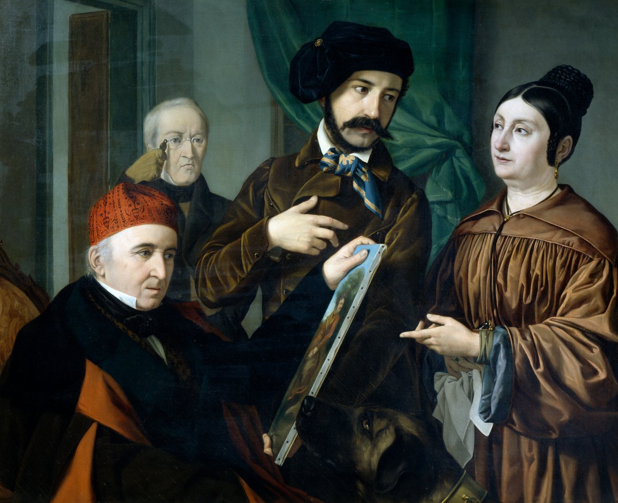 Giustiniano degli Avancinin (1807-1843) taidemaalarin ateljeessa. tekijältä Giustiniano Degli Avancini