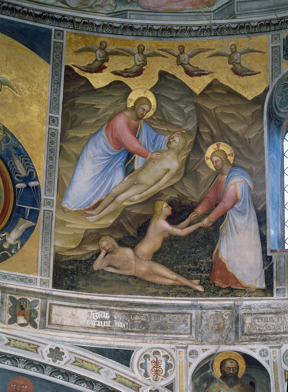 Aadamin ja Eevan luominen, 1360-70 tekijältä Giusto di Giovanni de Menabuoi