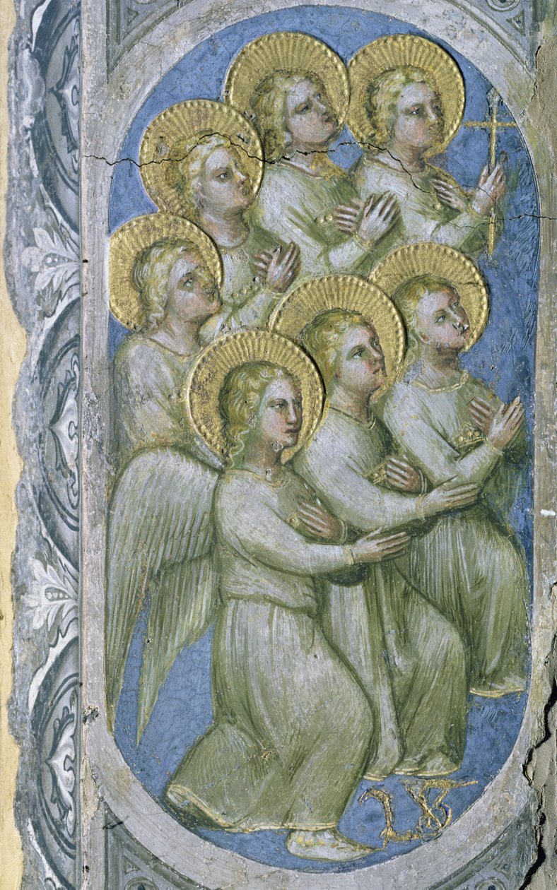 Apokalypsin seitsemän enkeliä vastaanottavat seitsemän pulloa, 1360-70 tekijältä Giusto di Giovanni de Menabuoi