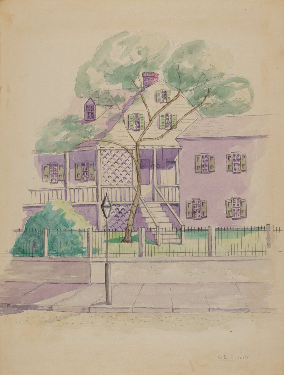 Vanha hollantilainen maalaistalo, n. 1936. tekijältä Gladys Cook