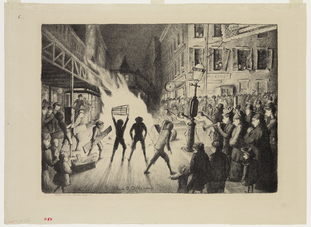 Vaaliyön kokko, 1928 tekijältä Glenn O Coleman