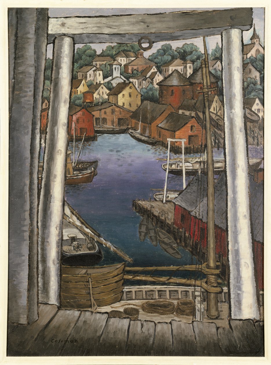 Gloucesterin satama, noin 1925 tekijältä Glenn O Coleman
