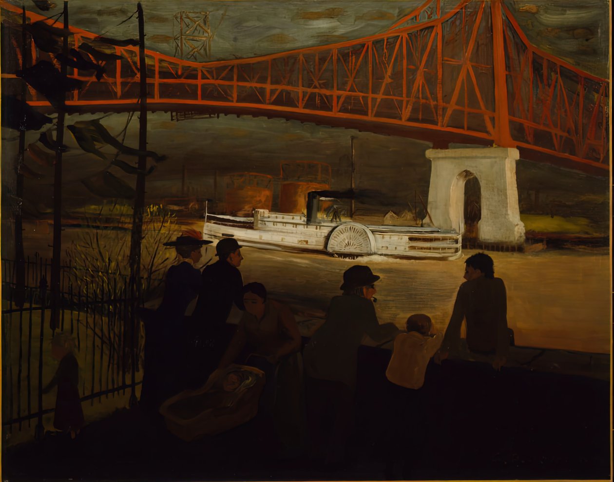 Queensboro Bridge, East River, n. 1910. tekijältä Glenn O Coleman