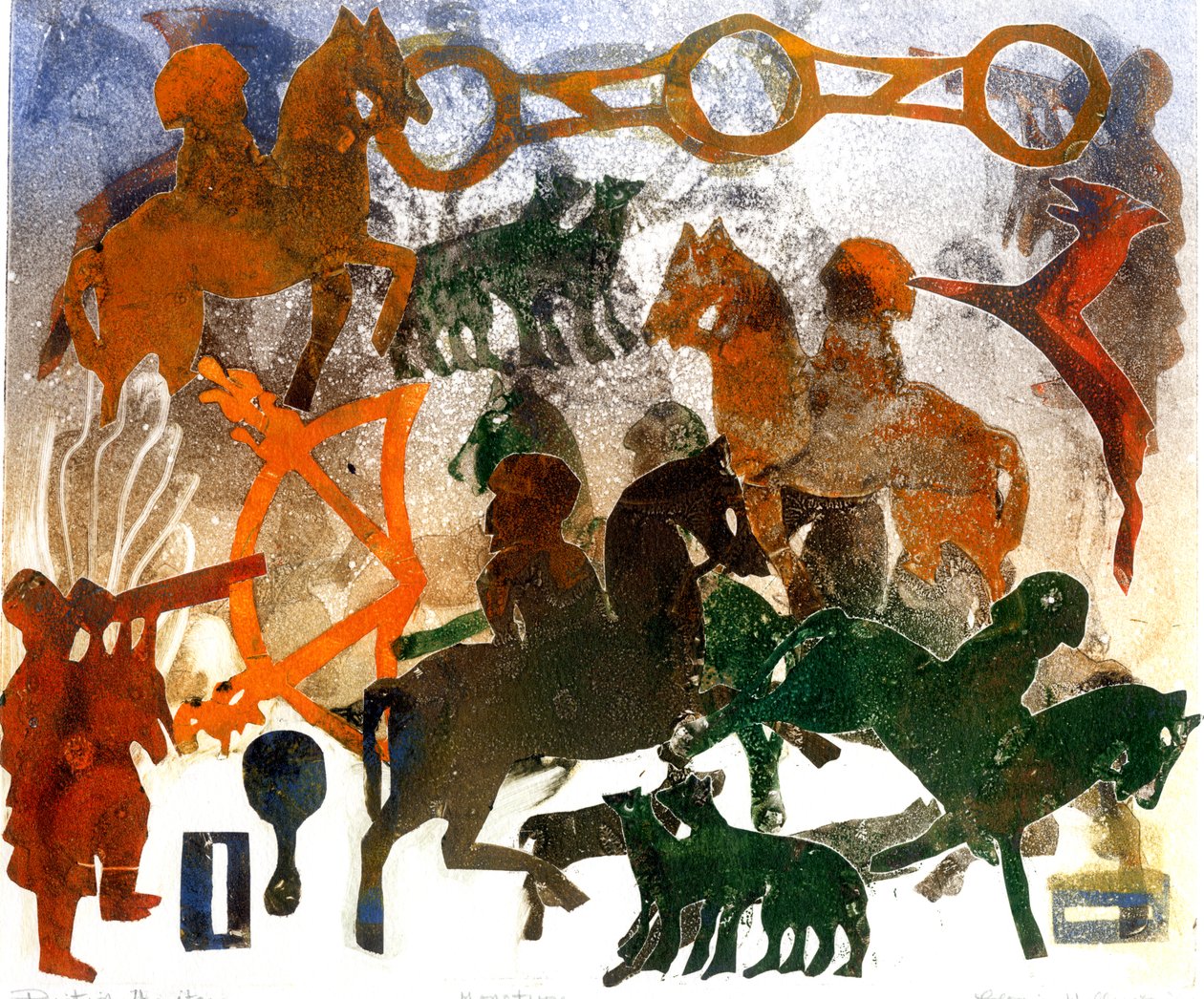Pictish Heritage (monotypia) tekijältä Gloria Wallington