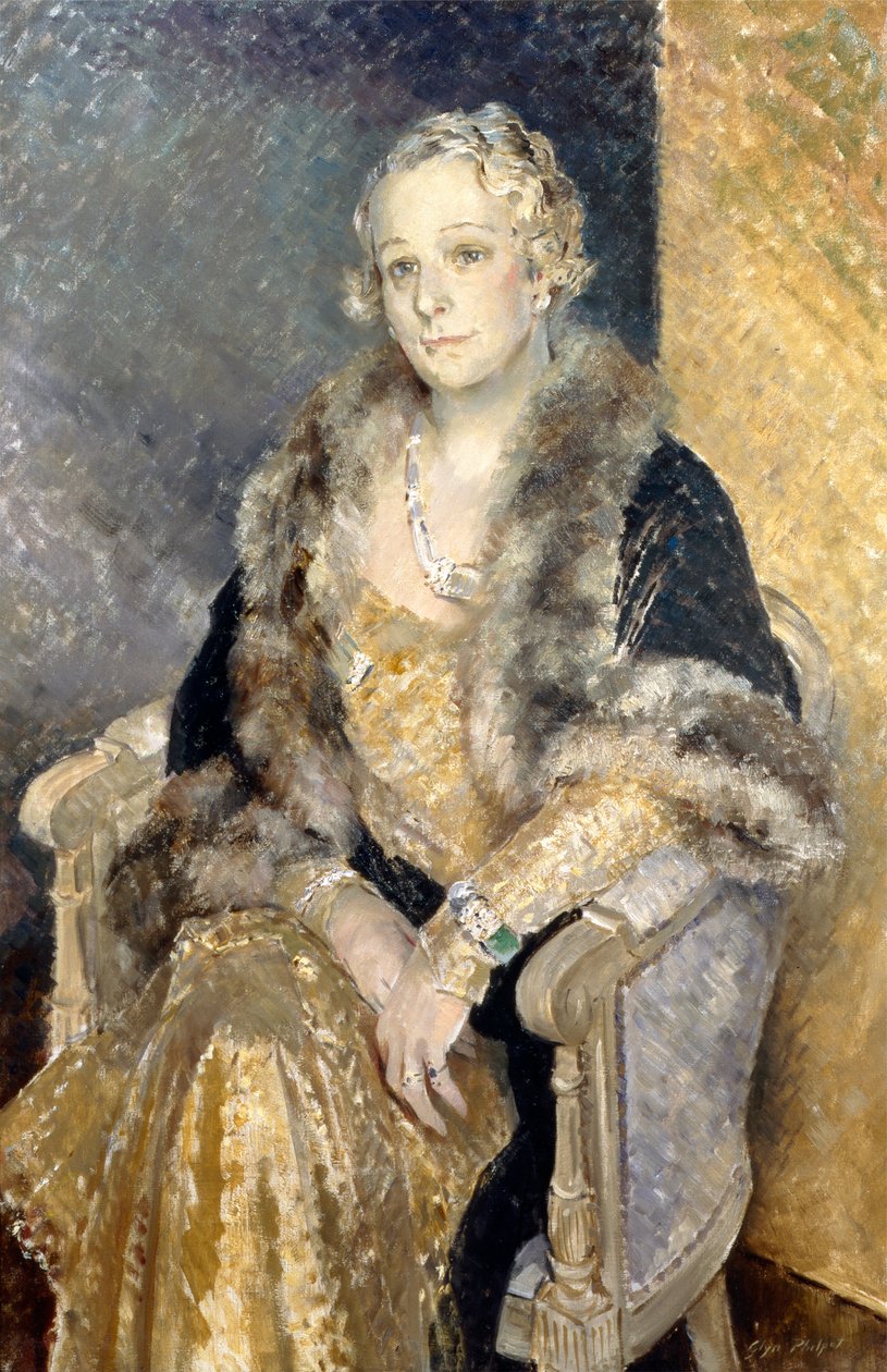 Muotokuva rouva Shirley Woolmerista, noin 1933-34 (öljy kankaalle). tekijältä Glyn Warren Philpot