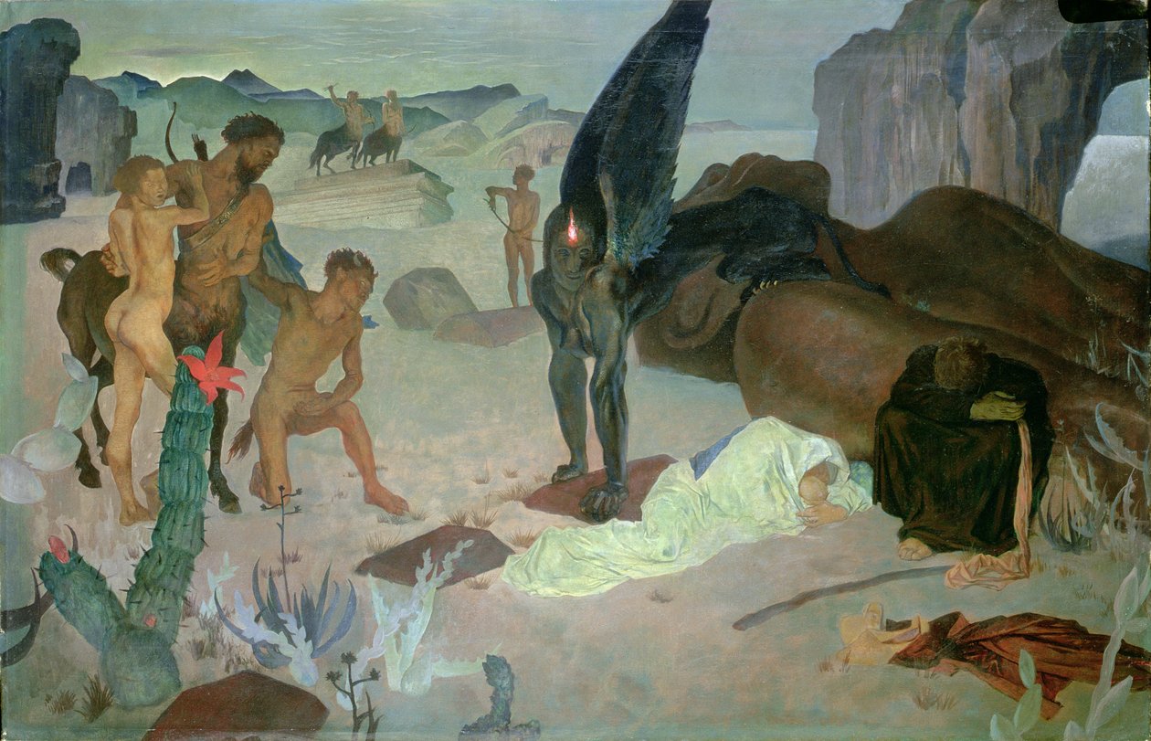 Lepo lennossa Egyptiin, n. 1922 tekijältä Glyn Warren Philpot
