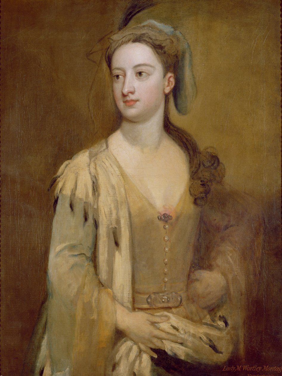 Nainen, nimeltään Lady Mary Wortley Montagu, n. 1715-20 tekijältä Godfrey Kneller