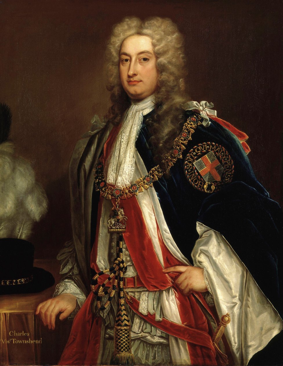 Charles, 2. varakreivi Townshend, noin 1715-20. tekijältä Godfrey Kneller