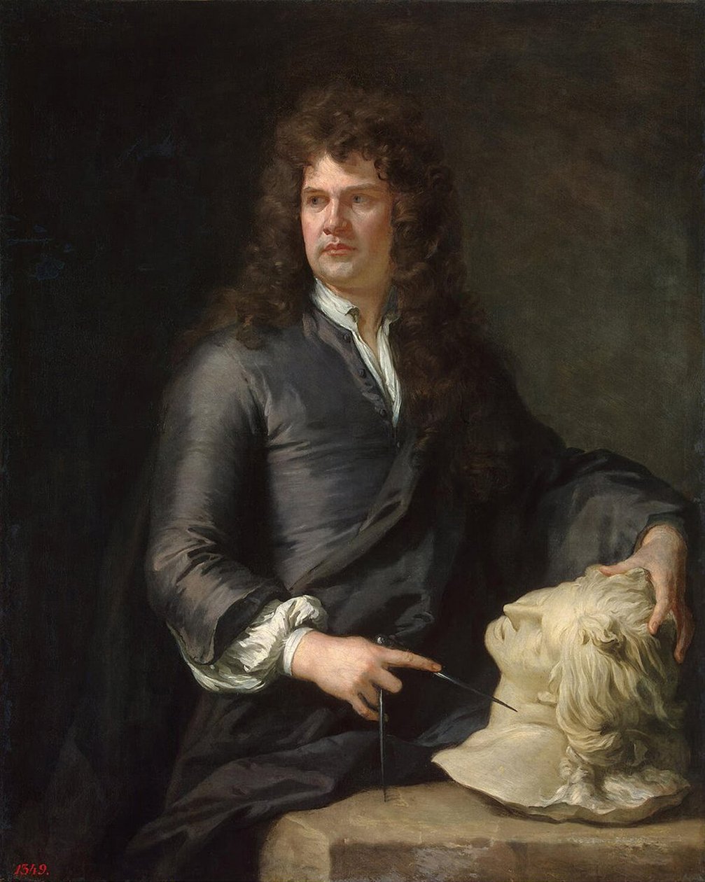 Grinling Gibbons, n. 1690 tekijältä Godfrey Kneller
