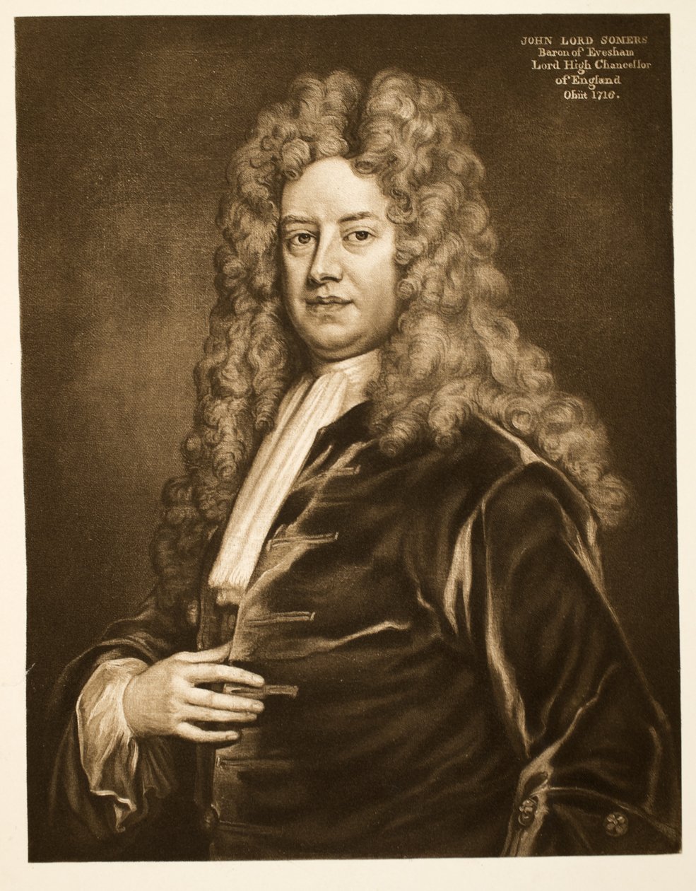 John, Baron Somers, P.R.S. pub. 1902 (kollotyyppi) tekijältä Godfrey Kneller